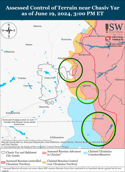 Mappa delle operazioni militari per il 20 giugno 2024 — situazione al fronte