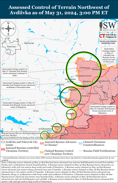 Mappa delle operazioni militari per il 1 giugno 2024 - la situazione al fronte