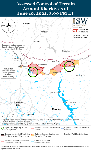 Mappa delle operazioni militari all'11 giugno 2024 - situazione al fronte