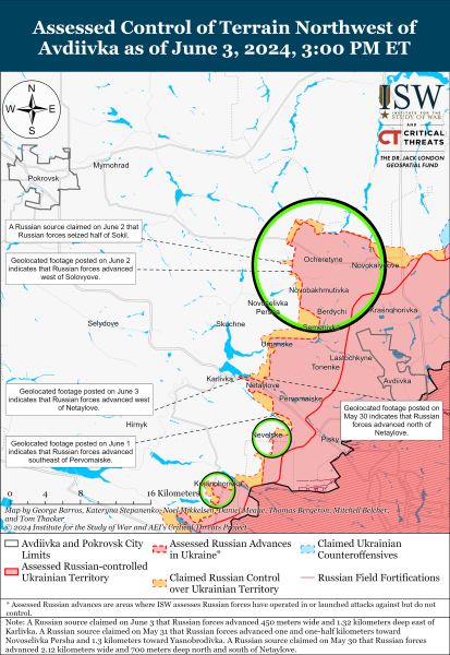 Mappa delle operazioni militari del 4 giugno 2024 - la situazione a il fronte