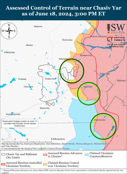 Mappa delle operazioni militari al 19 giugno 2024 - situazione al fronte