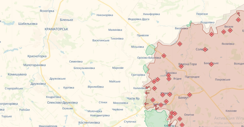 La Federazione Russa sta cercando di sfondare all'autostrada Kramatorsk-Konstantinovka 