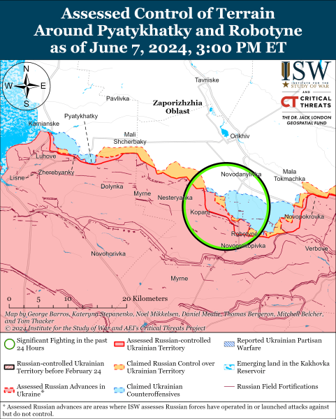 Mappa delle operazioni militari dell'8 giugno 2024 - situazione al fronte