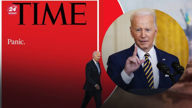 Time cover con Biden e la didascalia 