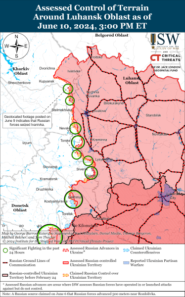 Mappa delle operazioni militari per l'11 giugno 2024 - situazione al fronte 