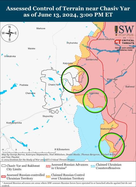 Mappa delle operazioni militari al 14 giugno 2024 - situazione al fronte