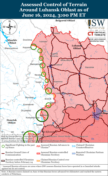 Mappa delle operazioni militari del 17 giugno 2024 - la situazione al fronte