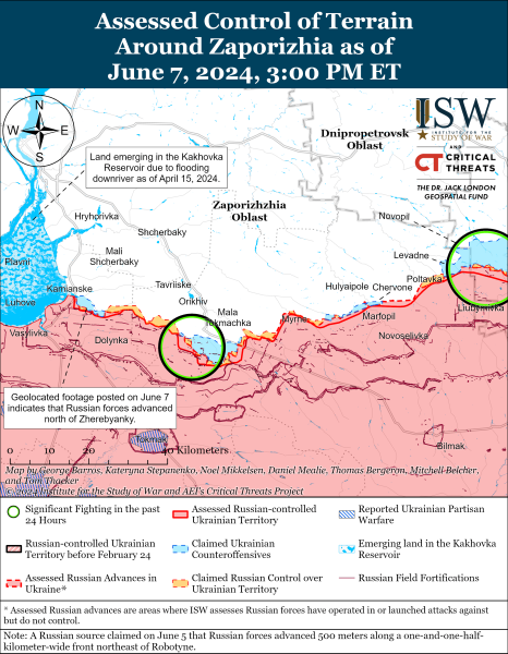 Mappa delle operazioni militari dell'8 giugno 2024 - la situazione al fronte