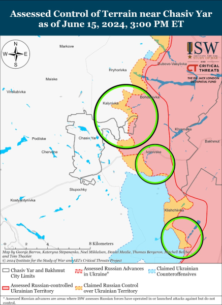 Mappa delle operazioni militari per il 16 giugno 2024 - situazione al fronte