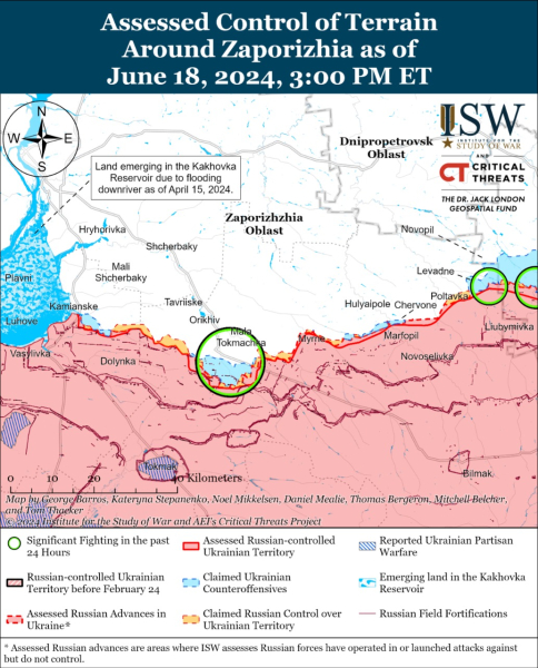 Mappa delle operazioni militari al 19 giugno 2024 - situazione al fronte