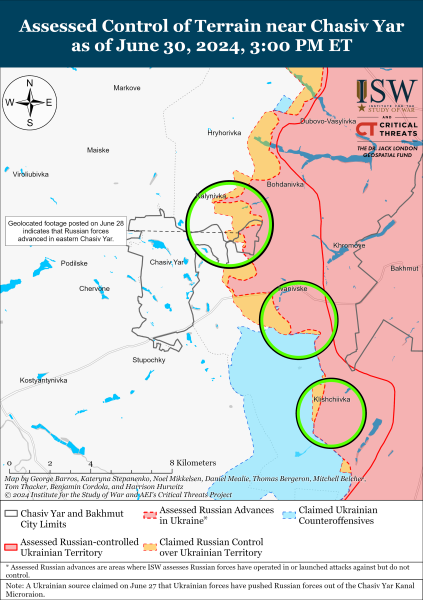 Mappa delle operazioni militari al 1 luglio 2024 — situazione al fronte