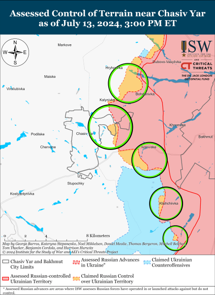 Mappa delle operazioni militari per il 14 luglio 2024 - la situazione al fronte