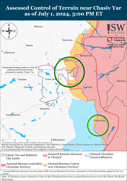 Mappa delle operazioni militari al 2 luglio 2024 - situazione al fronte