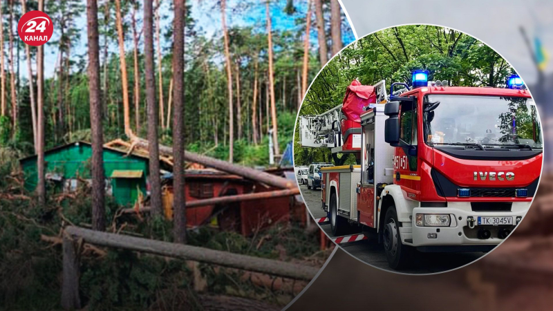 In Polonia, un uragano ha distrutto un centro ricreativo dove alloggiavano circa 20 persone