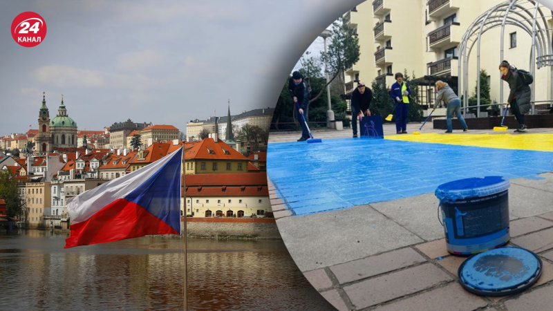 Attivisti nella Repubblica Ceca rischiano il carcere per aver disegnato la bandiera ucraina vicino alle case dei russi