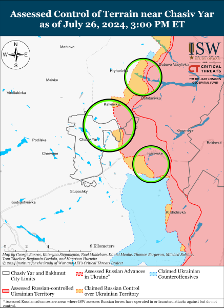 Mappa delle operazioni militari per il 27 luglio 2024 - situazione al fronte
