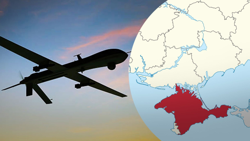 I russi si lamentano che c'era un volo per hanno occupato la Crimea di notte più di 30 droni