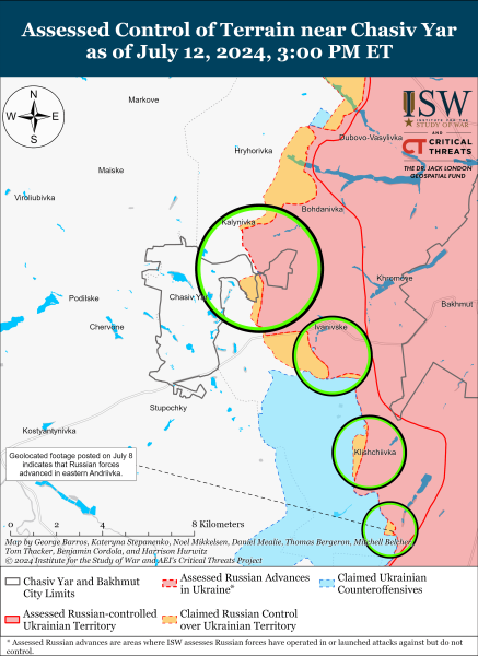 Mappa delle operazioni militari del 13 luglio 2024 - la situazione al fronte 