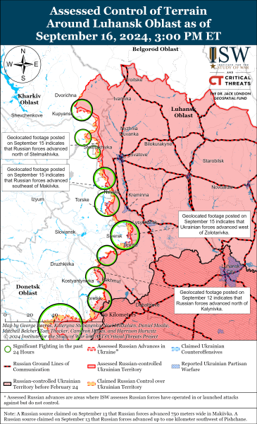 Mappa delle operazioni militari per il 17 settembre 2024 - la situazione al fronte