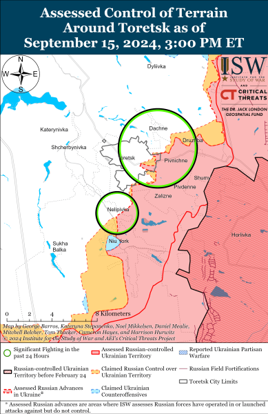 Mappa delle operazioni militari per il 16 settembre 2024 - situazione al fronte 