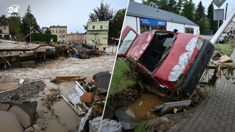 Case senza muri, auto ribaltate: in Polonia ha mostrato le conseguenze di un'alluvione catastrofica