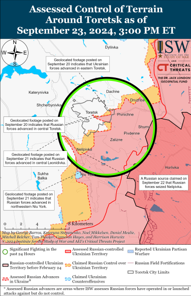 Mappa delle operazioni militari del 24 settembre 2024 - la situazione al fronte 