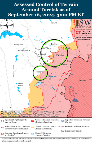 Mappa delle operazioni militari per il 17 settembre 2024 - situazione al fronte