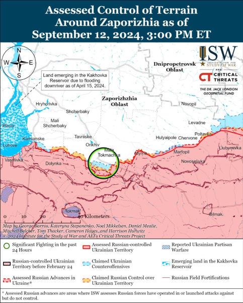 Mappa delle operazioni militari del 13 settembre 2024 - situazione al fronte