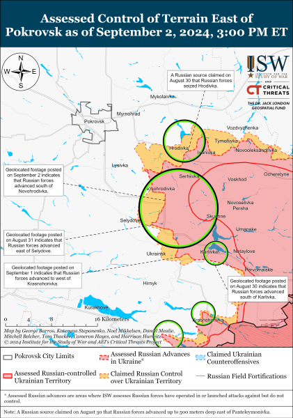 Mappa delle operazioni militari del 3 settembre 2024 - la situazione al fronte