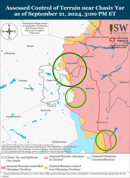 Mappa delle operazioni militari per il 22 settembre 2024 — situazione al fronte