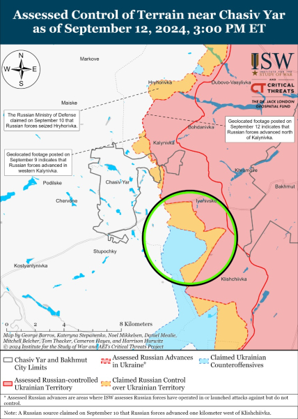 Mappa delle operazioni militari al 13 settembre 2024 — situazione al fronte