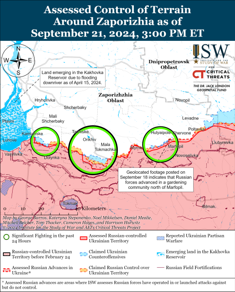 Mappa delle operazioni militari per il 22 settembre 2024 - situazione al fronte 