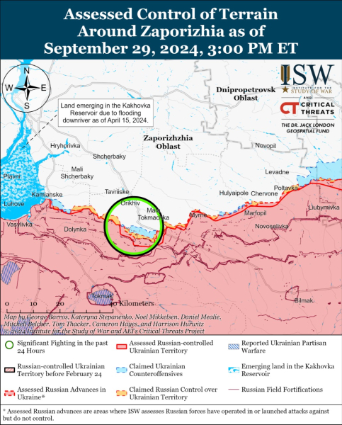 Mappa delle operazioni militari al 30 settembre 2024 — situazione al fronte