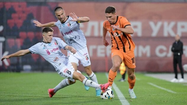 Lo Shakhtar non ha mantenuto la vittoria nella partita contro Veres a Rivne