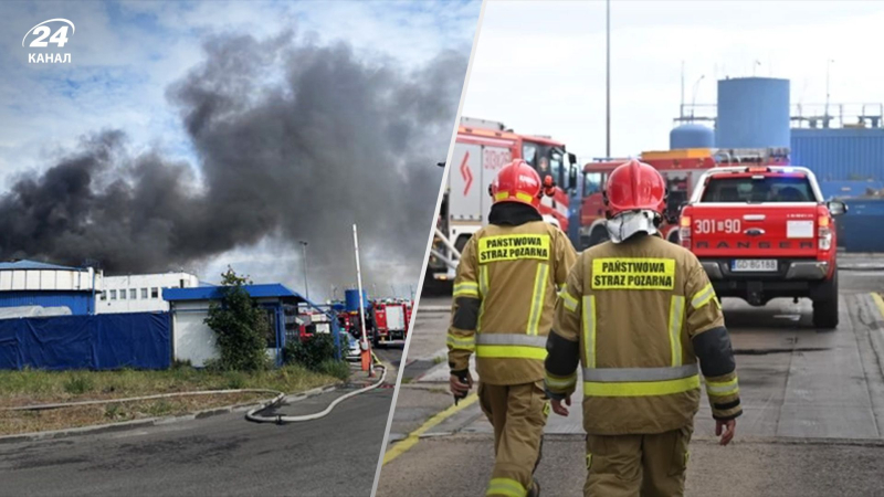 Un impianto di incenerimento di rifiuti pericolosi sta bruciando a Danzica, in Polonia