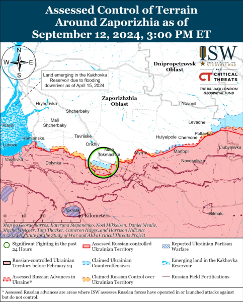 Mappa delle operazioni militari al 13 settembre 2024 - situazione al fronte