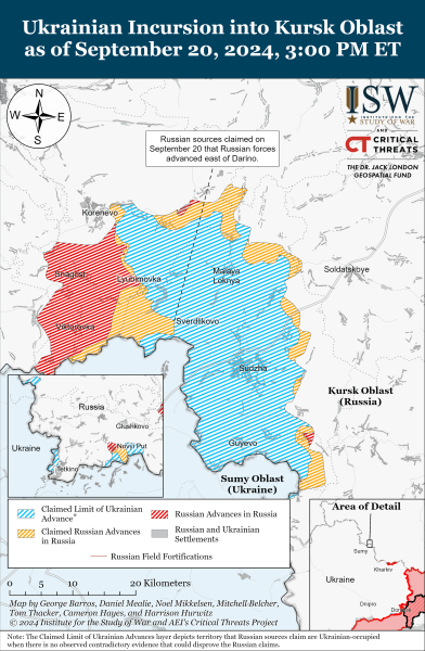 Mappa delle operazioni militari per il 21 settembre 2024 - la situazione al fronte