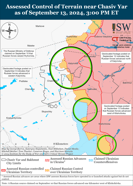 Mappa delle operazioni militari per il 14 settembre 2024 - la situazione al fronte