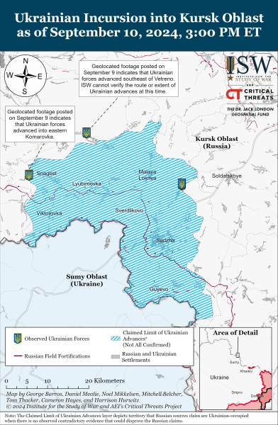 Azioni sulla mappa di combattimento l'11 settembre 2024: situazione al fronte