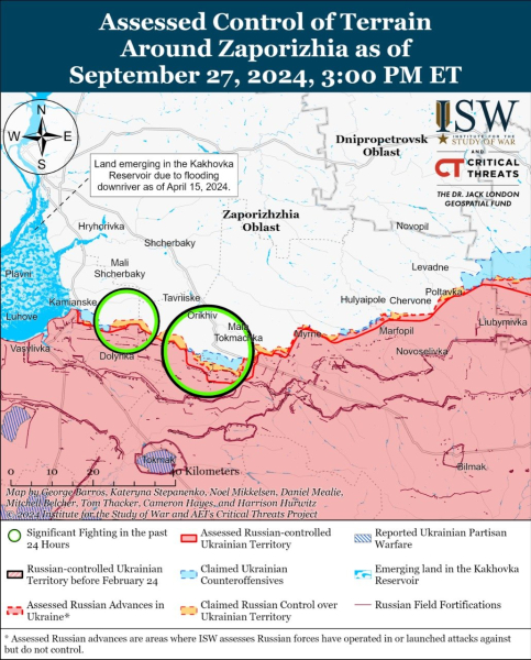 Mappa delle operazioni militari per il 28 settembre 2024 - situazione al fronte