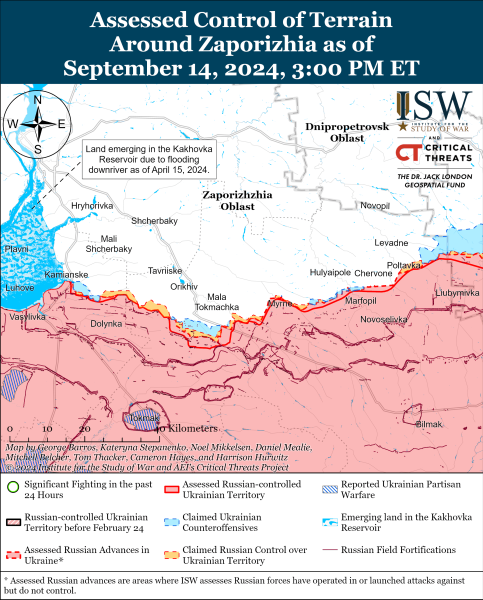 Mappa delle operazioni militari per il 15 settembre 2024 - la situazione al fronte