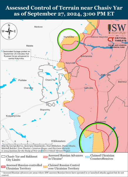 Mappa delle operazioni militari al 28 settembre 2024 — situazione al fronte