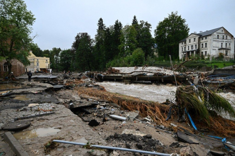 Una famosa città polacca è andata sott'acqua: sono apparse immagini terribili delle conseguenze di un'alluvione su larga scala (foto)