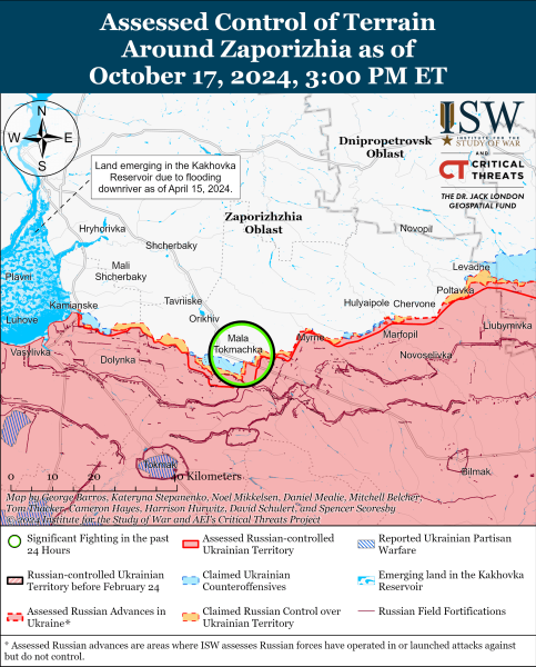 Mappa delle operazioni militari del 18 ottobre 2024 - situazione al fronte