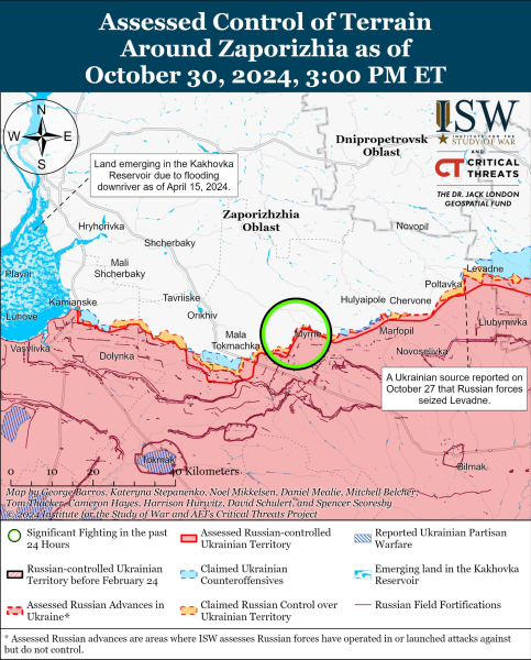 Mappa delle operazioni militari al 31 ottobre 2024 - situazione al fronte