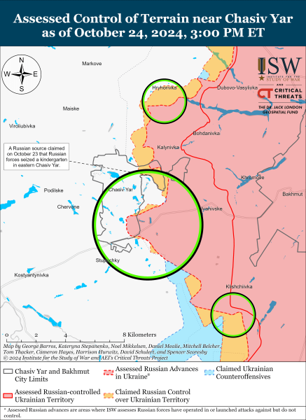 Mappa delle operazioni militari al 25 ottobre 2024 - situazione al fronte