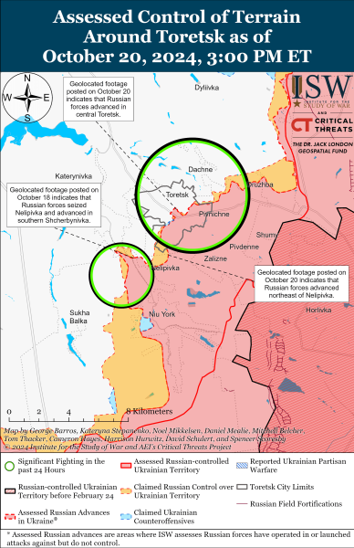 Mappa delle operazioni militari per il 21 ottobre 2024 - situazione al fronte 