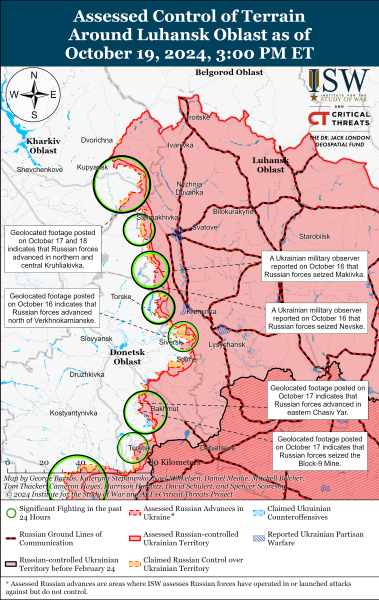 Mappa delle operazioni militari per il 20 ottobre 2024 - situazione al fronte 