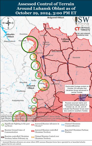 Mappa delle operazioni militari al 30 ottobre 2024 - situazione al fronte