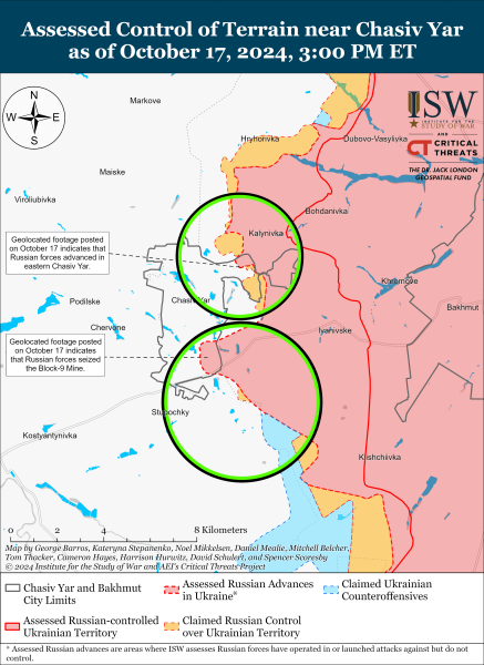 Mappa delle operazioni militari al 18 ottobre 2024 - situazione al fronte